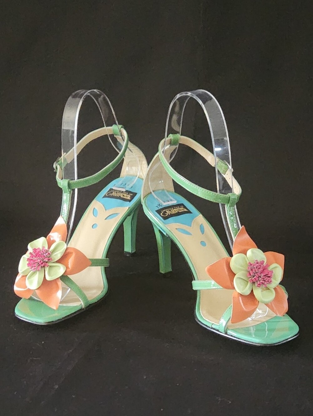 Gavia Authentic Mexican Handmade Leather Flower Sandals Size 6